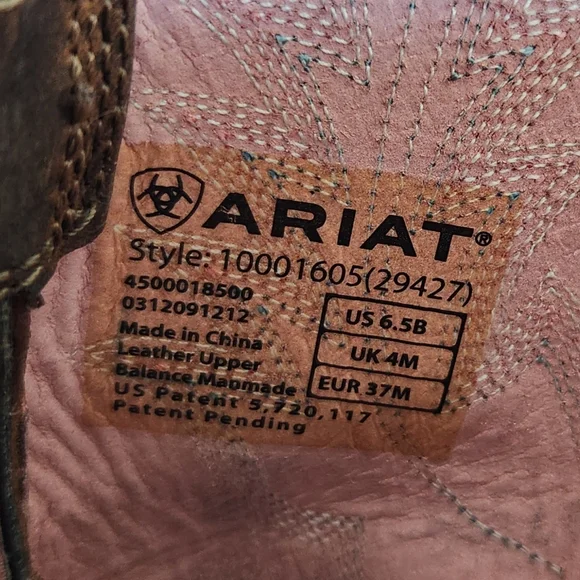 Ariat "Heritage Stockman" Brown Leather Cowboy Western Boots | Women's Size 6.5B - Picture 9 of 11